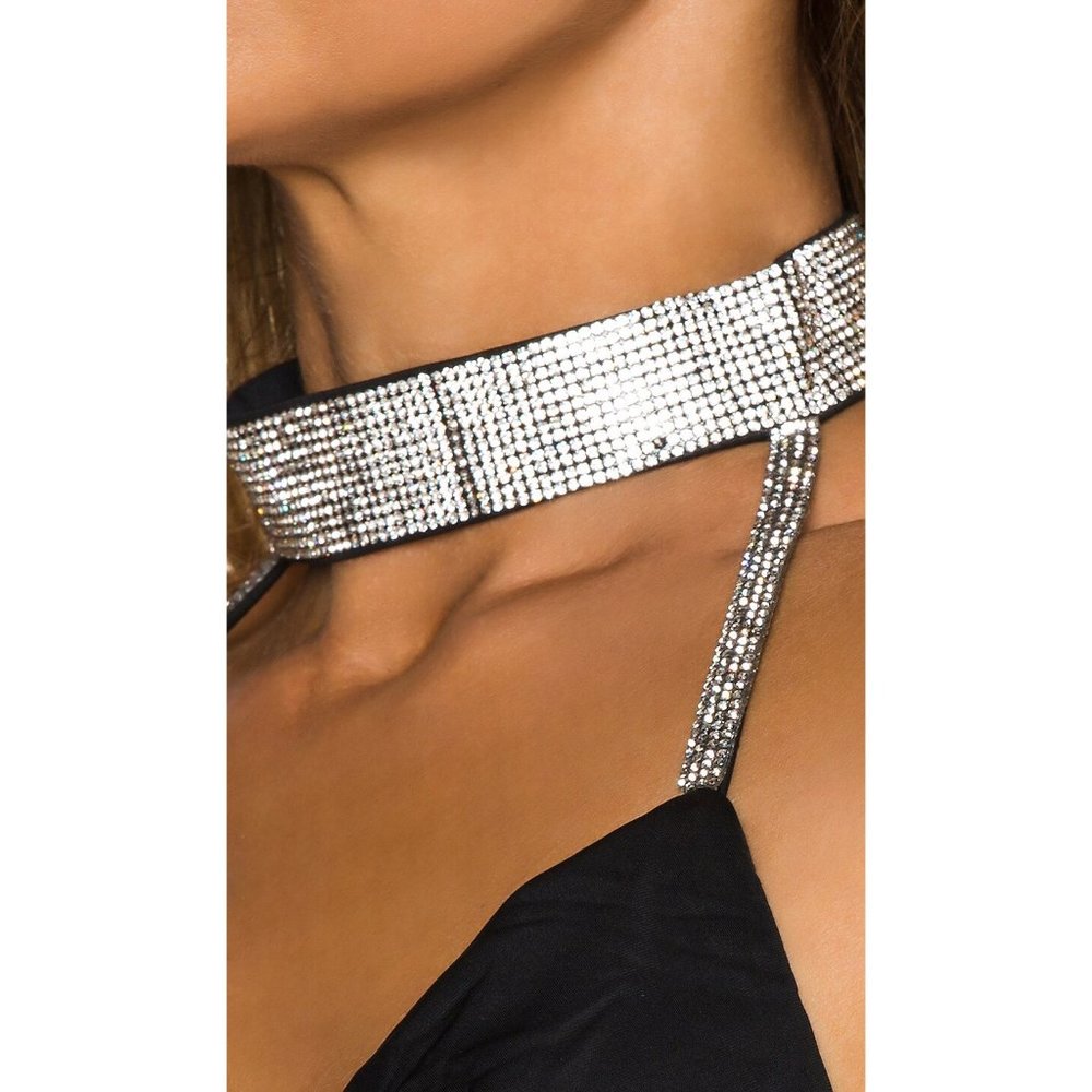 💥SEXY GLAM💥 Bandage Cut Out Rhinestone Detailed Dress - Picture 7 of 14